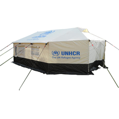 4x4m customized family tent unhcr relief tent with ground sheet